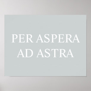 Por Aspera Ad Astra Impressão de cotação latina
