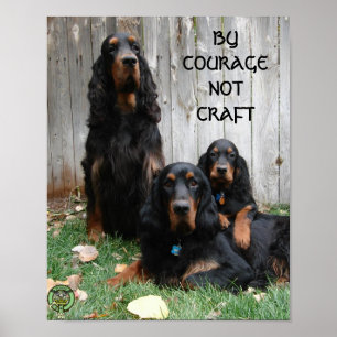 POR CORAGEM NÃO ARTESANATO Gordon Setter Poster