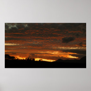 Por do sol alto do deserto - poster