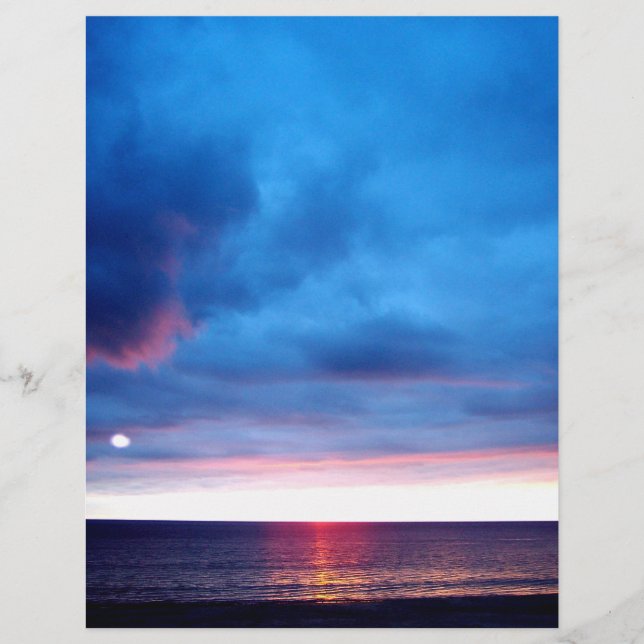 pôr do sol azul cênico (Frente)