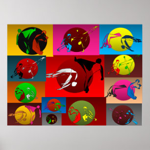 pôr do sol da impressão poster de capoeira