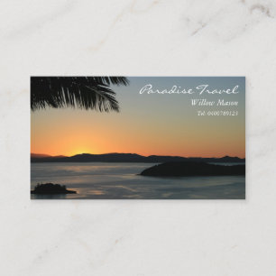 Por do sol da palma, cartão de visita do viagem