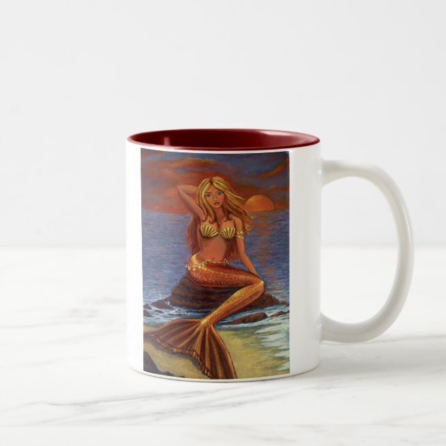 Por do sol da sereia - caneca (Direita)
