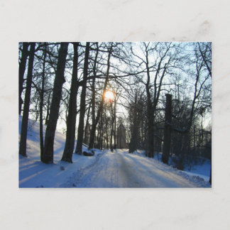 Pôr do sol de inverno - cartão postal