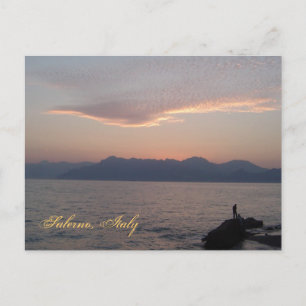 pôr do sol do cartão postal italiano Salerno