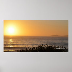 Por do sol dourado VI - poster