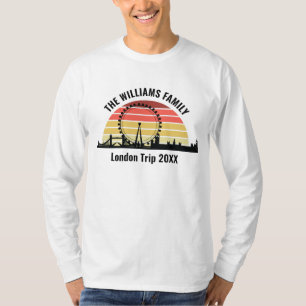Pôr do sol em Londres Inglaterra Camisa personaliz