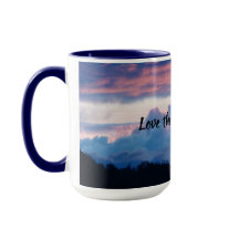 Pôr do sol MAGNÍFICO Caneca de café Crepúsculo Azu