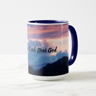 Pôr do sol MAGNÍFICO Caneca de café Crepúsculo Azu