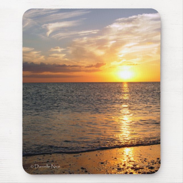 Por do sol Mousepad de agosto (Frente)