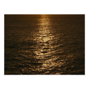 Pôr do Sol na Água Fotografia Oceânica Abstrata