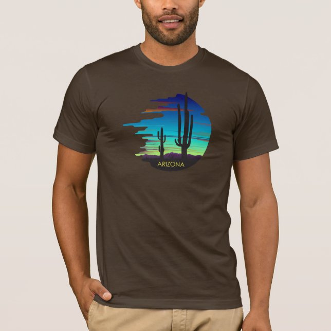 Pôr do sol na Arizona. Camiseta personalizada. (Frente)
