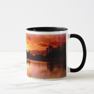 Por do sol na caneca da praia de Moana de Alá