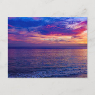 pôr do sol na praia 2 cartão postal