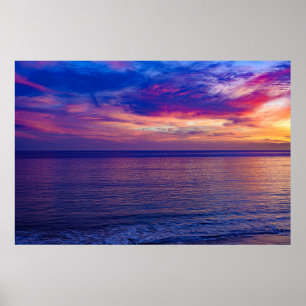 pôr do sol na praia 2 poster