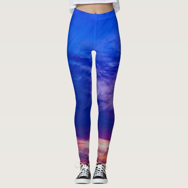 pôr do sol na praia 3 leggings (Frente)