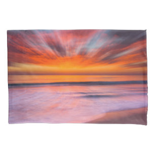 Pôr do sol na praia de Tamarack Carlsbad, CA