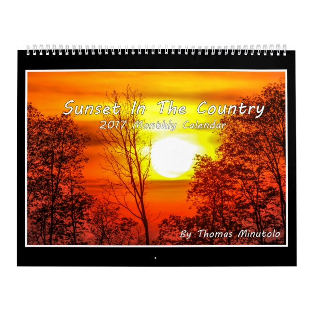 Por do sol no calendário do país 2017 (Capa)