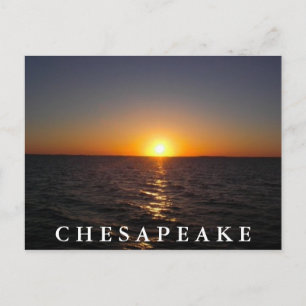 Pôr do sol no cartão postal Chesapeake