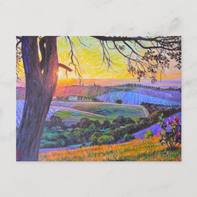 Pôr do sol no cartão postal de Peachy Canyon (Frente)