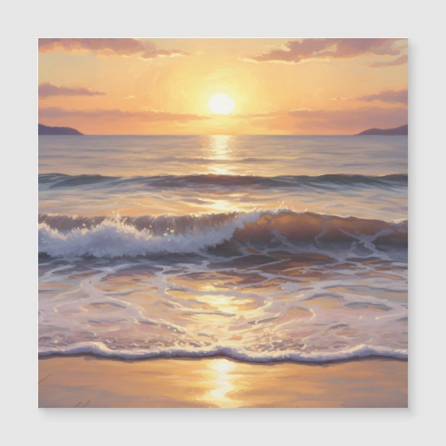 Pôr do Sol no Oceano da Hora Dourada (Frente)