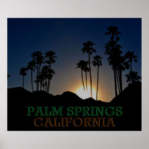 Por do sol no Palm Springs, poster de Califórnia