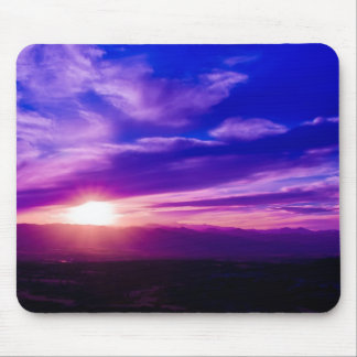 Por do sol roxo Mousepad