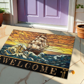 Pôr do sol, Tapete Náutico, Navio do Oceano, Arte