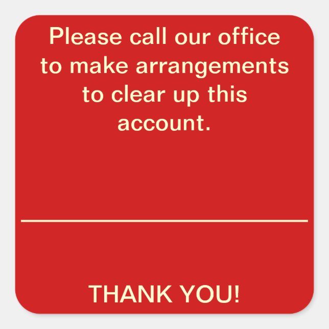 POR FAVOR, CHAME-NOS O Adesivo de Coleções (Frente)