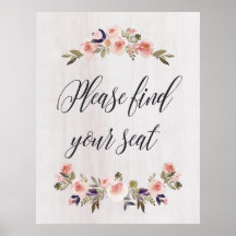 Por favor, encontre seu assento poster