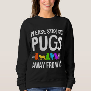 Por Favor, Fique 6 Pugs Longe De Mim Camisa Clássi