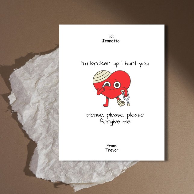 Por Favor, Perdoe-Me Cartão De Desculpas (This is an adorable apology card that is perfect to say sorry with.)