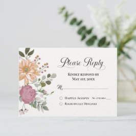 Por favor, responda às flores de verão do RSVP