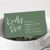 Por favor, responda Convite de Casamento Minimalis