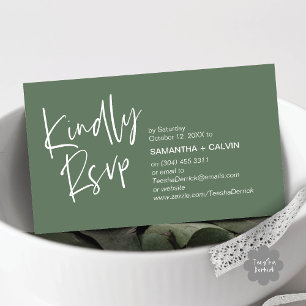 Por favor, responda Convite de Casamento Minimalis