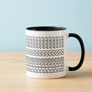 Por Favor, Vá Embora Mensagem Oculta Caneca de Caf