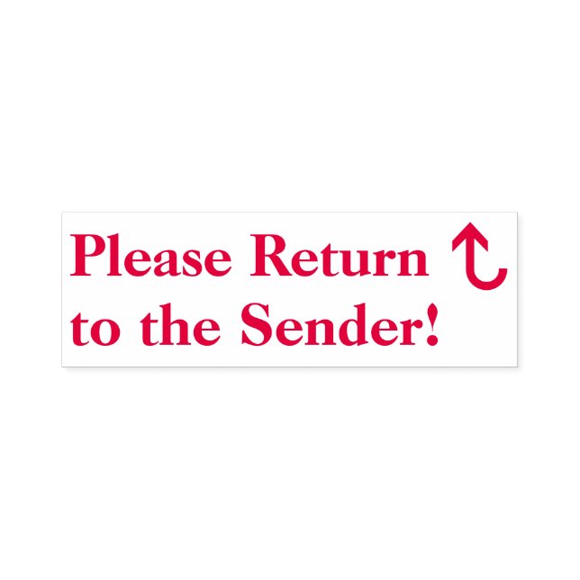 "Por favor, volte para o Remetente!" Carimbo de bo (Design)