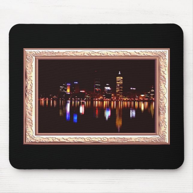 Por Noite Reflete Mousepad (Frente)