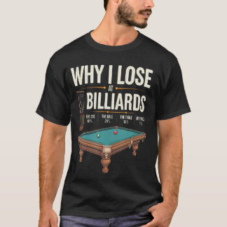 Por que eu perco no bilhar Camiseta engraçada para