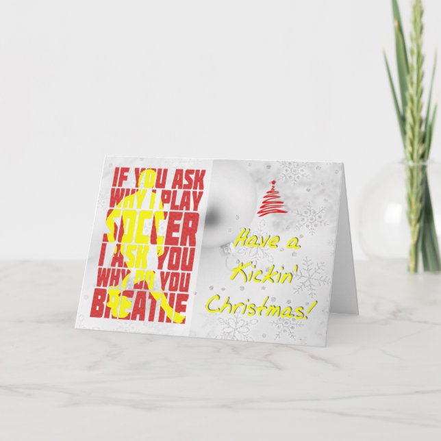 Por que eu toco cartão de Natal de futebol (Frente)