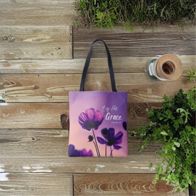 Por Sua bolsa de Tote de Grace (Christian Theme Inspired Design Tote Bag)