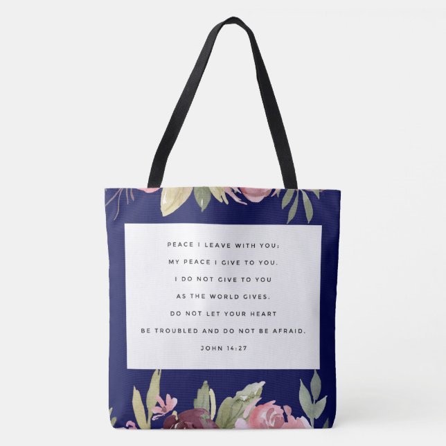 Por toda a Escritura Cristã Design Tote Bag (Frente)
