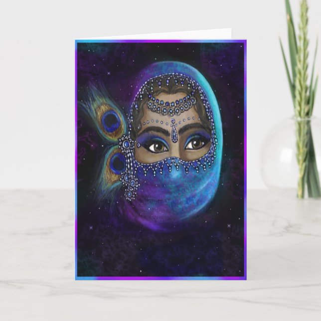 Por Trás Do Cartão De Saudação Do Véu (Frente)