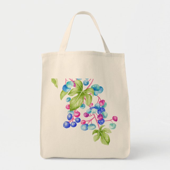 Porcelain Berries em uma Bolsa de Grocery (Frente)