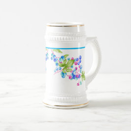 Porcelain Berries numa Caneca de cerveja