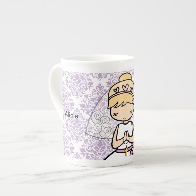Porcelana Adorável caneca de primeira comunhão (Frente Esquerda)