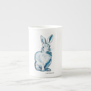 Porcelana Ame algum coelho - caneca de China de osso