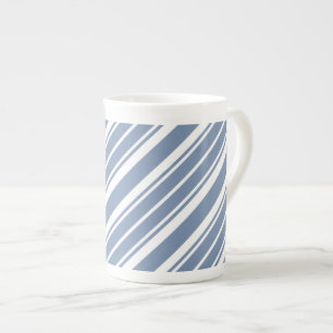 Porcelana Azul de índigo, caneca de tiquetaque branca de