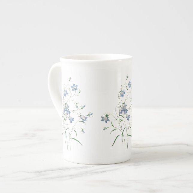Porcelana Bluebells pela caneca botânica de China de osso de (Frente Esquerda)