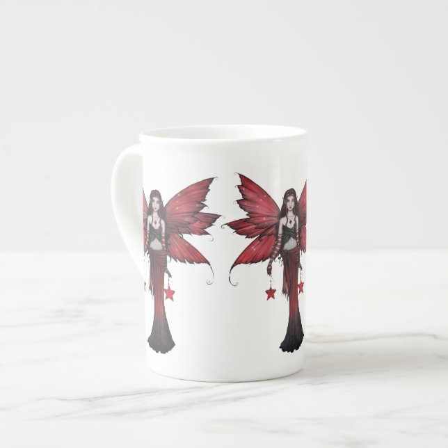 Porcelana Caneca Alta Fada de Natal (Frente Esquerda)